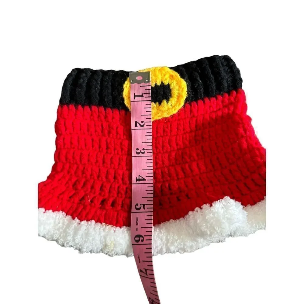 Newborn Crochet Santa Claus Outfits Set Photography Props